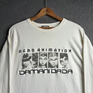 Vintage 90s Damani Dada Supreme Long Sleeve T-Shirt XL USA Made Afro Anime